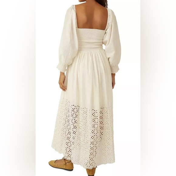 Free People Perfect Storm Midi Dress Tea Ivory Women's Size Small - Picture 2 of 11